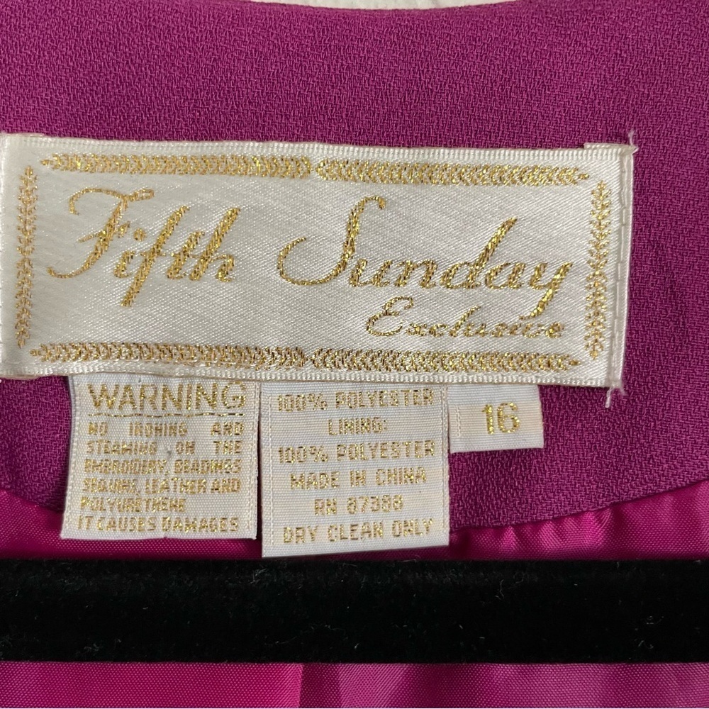Fifth Sunday Exclusive Women's suit jacket size 16 long elegance event layering - Picture 2 of 6